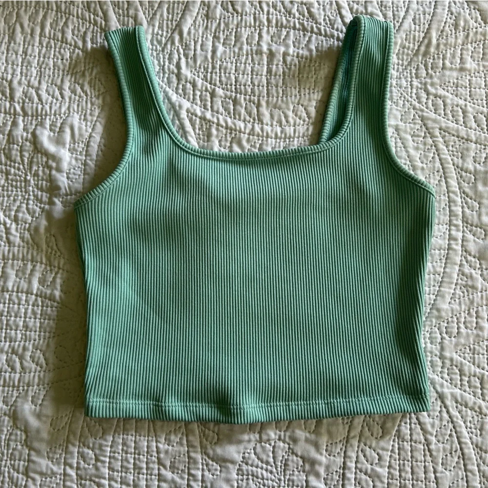 Wild Fable Mint Green Ribbed Woman’s Tank top - Picture 1 of 3
